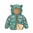 thumbnail image 1 of Girls Jacket Children's Down Padded for Boys Jackets Lightweight Hooded Warm Ear Carttoon Prints Windproof Coat Top Casual Versatile, 1 of 6