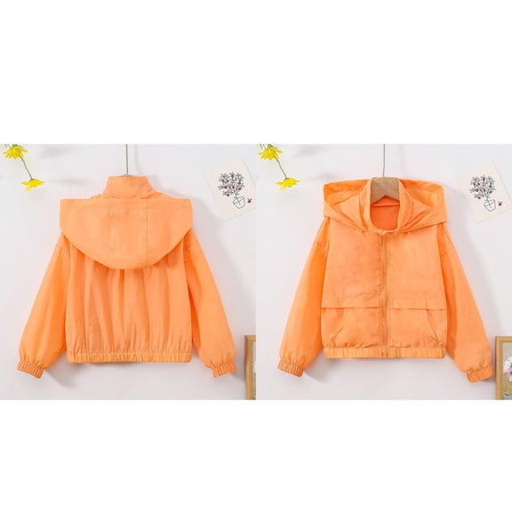 Girls Jacket Kids Girls Windbreaker Jacket Zip Up Jacket Lightweight Jacket Fall Coat Sweatshirts for Kids 4-5 Years
