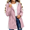 thumbnail image 1 of Girls' Jacket,Kids Mid-Length Slightly Waterproof Windproof Solid Color Hooded Coat, 1 of 3