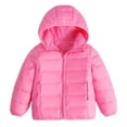 thumbnail image 1 of Girls Jacket Size 6 4-12 Years Girls Metallic Shine Hooded Puffer Jacket Packable Warmth Padded Winter Coat, 1 of 4