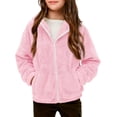 thumbnail image 1 of Girls Jacket Soft and Zip up for Warm Outerwear for Cold Weather Toddler and Kids Pullover with Pockets for Playground School Casual Loose Fit, 1 of 6