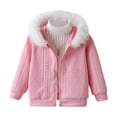 thumbnail image 1 of Girls Jacket Stylish Quilted Pattern Hooded Cardigan with Trim for Outings and Daily Casual Relaxed Fit, 1 of 7