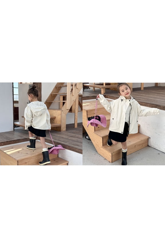 Girls Jacket Toddler Girls Windbreaker Jacket Zip Up Hoodie Girls Lightweight Jacket Fall Outfits Size 12-18 Months Girls Clothes