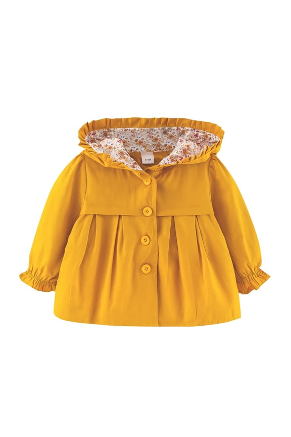 Girls Jackets Graphic Toddler Casual Spring Fall Hooded Windbreaker Jacket Coat Baby Outerwear Jackets 6-9 Months