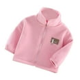 thumbnail image 1 of Girls Jackets Size 8-10 Butterfly Functional Kids' Jackets for Casual Exploration Roomy Jackets with Drawstring Hoods for Children Y2k Soft Skin-Friendly Jackets z11-Pink, 90, 1 of 4