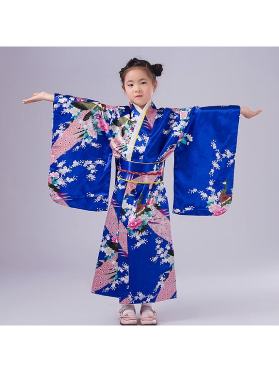 Girls Japanese Kimono Halloween Outfit for Girls