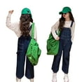 thumbnail image 1 of Girls Jean Overalls Jumpsuits Kids Casual Sleeveless Overalls Girls Wide Leg Jeans Girls Overalls with Pockets Kid Jeans 4-5 Years, 1 of 6