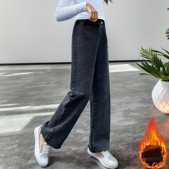 Girls' Jeans Denim Elastic Wasit Wide Leg High Waist Denim Pants for Teens Justice Girls Clothing