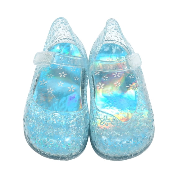 Girls Jelly Mary Jane Shoes Dance Party Cosplay Shoes Sparkly Fashion for Dress Up Play Performance Events and Indoor Wear