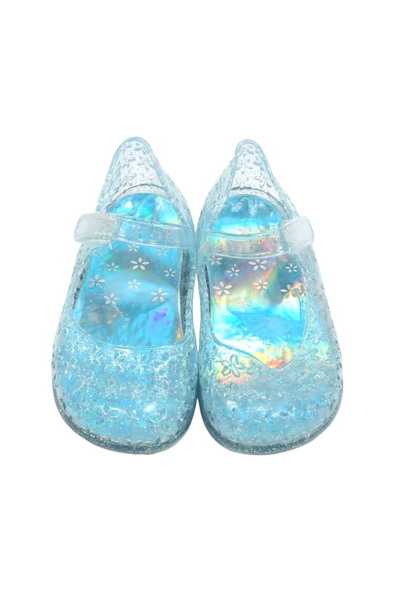 Girls Jelly Mary Jane Shoes Dance Party Cosplay Shoes Sparkly Fashion for Dress Up Play Performance Events and Indoor Wear