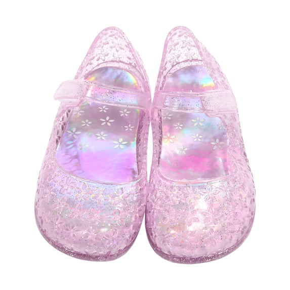 Girls Jelly Mary Jane Shoes Dance Party Cosplay Shoes Sparkly Fashion for Dress Up Play Performance Events and Indoor Wear