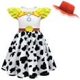 thumbnail image 1 of Girls Jessie Cartoon Dress Halloween Costume Princess Cowgirl Cosplay Outfits, 1 of 7