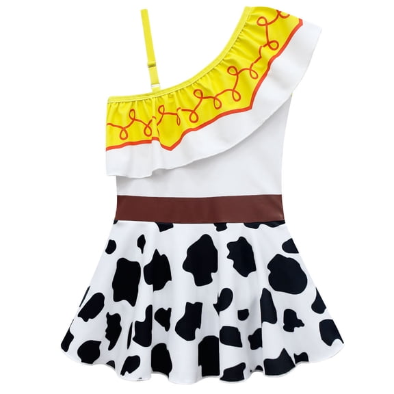 Girls Jessie One Shoulder Swimsuits Kids Bathing Suits Beach Pool Swimwear