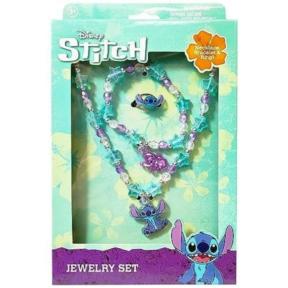 Girls Jewelry Set 3 Piece Princess Toys | Jewelry Set Box with Beaded Necklace for Girls - Toddler Bracelets and Girls Ring | Toddler Girl Toys | Kids Jewelry for Girls | Princess Dress up Ages 3+