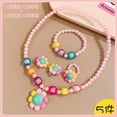 thumbnail image 1 of Girls Jewelry Set - Toddler Dress up 5 Piece Pretend Plasy Toy Jewelry Box Set with Bead Necklace, Bracelet Ring and Hair Clips - Play Accessories - Ages 3+ Girl Birthday Gifts, 1 of 1