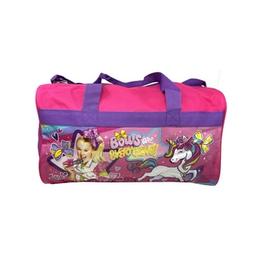 Girls JoJo Siwa 17" Duffel Bag "Bows Are Everything!" Unicorn Shoulder Strap