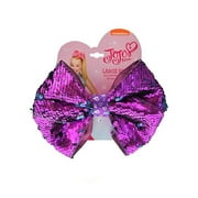 Girls JoJo Siwa Large Reversible Sequins Bow Elastic Ponytail Holder Purple