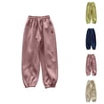 thumbnail image 1 of Girls Joggers Back To School Pants Girls Girls Athletic Jogger Pants for Kids - Comfortable Sweatpants for Everyday Wear for Spring Fall and Winter Sports Outfits Casual Loose Fit Fashion, 1 of 5