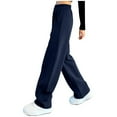 thumbnail image 1 of Girls Joggers High Waisted Casual Althetic Pants with Pockets Fashion Straight Leg Loose Trousers Size 5-16, 1 of 6