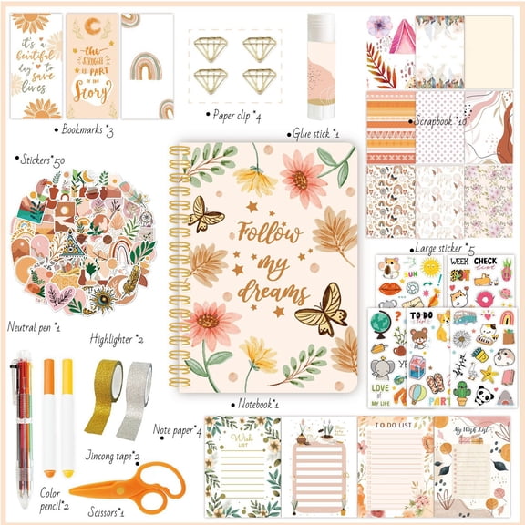 Girls Journal Sets Scrapbooking Supplies, Cute Arts And Crafts Sets For Teens And , Personalized Journal Making Supplies 1Ml(Note Title Length Adjusted To Meet Character