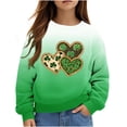 thumbnail image 1 of Girls Jumpers Cute Printed Long Sleeves Sweatshirts Casual Crew Neck Fall Winter Pullover Tops Clothes Casual Comfy Fleece Jumper School Warm Girl Coat, 1 of 5