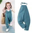 thumbnail image 1 of Girls Jumpsuit Casual Sleeveless Overalls Long Pants with Pockets Overalls for Girls 4-5 Years, 1 of 6