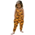 thumbnail image 1 of Girls Jumpsuit Size 7-8 Halloween Sleeveless Pumpkin Print Casual Spaghetti Strap Loose Romper Long Pants with Pockets Toddler Girls Clothing Z0F-Orange, 2-3 Years, 1 of 5
