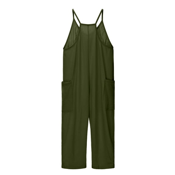 Girls Jumpsuit Sleeveless Cute Summer Clothes Loose Rompers Adjustable Long Pants Cute Clothes 10-11 Years