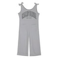 thumbnail image 1 of Girls Jumpsuit Sleeveless Grey Loose Rompers Summer Outfits for Girls Girls Clothing Size 9-10 Years Girls Fashion, 1 of 4