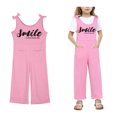 thumbnail image 1 of Girls Jumpsuit Sleeveless Pink Rompers with Pockets Summer Clothes for Girls Girls Clothing Size 9-10 Years Girls Fashion, 1 of 5