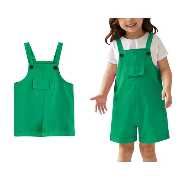 Girls Jumpsuit Sleeveless Rompers with Pockets Cute Summer Girls Clothing Size 13-14 Years Girls Fashion