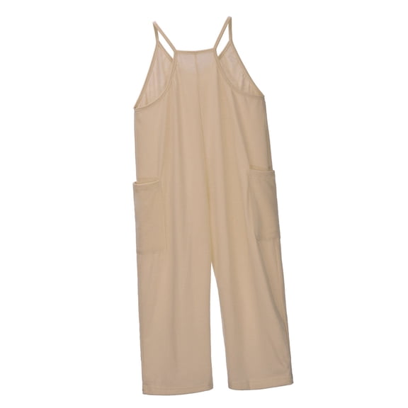 Girls Jumpsuit Sleeveless Summer Clothes For Girls with Pockets Adjustable Wide Leg Jumpsuit Clothes For Girls 4-5 Years