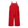 thumbnail image 1 of Girls Jumpsuit Sleeveless Summer Clothes For Teens with Pockets Adjustable Leg Cute Teen Clothes 12-13 Years, 1 of 4