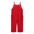 thumbnail image 1 of Girls Jumpsuit Sleeveless Toddler Girl Summer Outfits Loose Rompers Adjustable Leg Girl Clothes 6-7 Years, 1 of 4