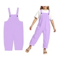 thumbnail image 1 of Girls Jumpsuit Sleeveless with Pockets Summer Clothes for Preppy Clothes 9-10 Years Girls Fashion, 1 of 5