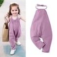 thumbnail image 1 of Girls Jumpsuit Spaghetti Strap Loose Overalls Pants with Pockets 12-18 Months Rompers for Toddler Girls, 1 of 8