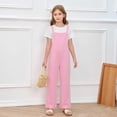 thumbnail image 1 of Girls Jumpsuit Straight Leg Sleeveless Basic Romper Pants, 1 of 3