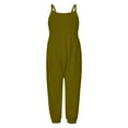 thumbnail image 1 of Girls Jumpsuits Loose Sleeveless Jumpsuit Cute Summer Clothes with Pockets School Girl Outfit for Girls 5-6 Years, 1 of 4