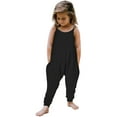 thumbnail image 1 of Girls Jumpsuits Loose Sleeveless Jumpsuit Girl Overalls with Pockets Cute Outfits For Girls for Girls 1-2 Years, 1 of 5