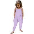 thumbnail image 1 of Girls Jumpsuits Loose Sleeveless Jumpsuit Girls Overalls with Pockets Girl Clothes for Girls 4-5 Years, 1 of 3