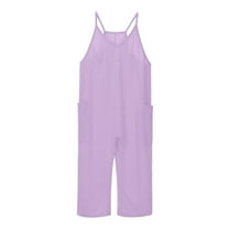 Kids Jumpsuit Casual Sleeveless Jumpsuit Summer Rompers For Girls with Pockets Girls Fashion for Girls 8-9 Years
