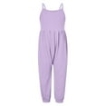 thumbnail image 1 of Girls Jumpsuits Loose Sleeveless Jumpsuit Summer Rompers For Girls with Pockets School Girl Outfit for Girls 2-3Years, 1 of 4