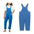 thumbnail image 1 of Girls Jumpsuits Overalls Blue Rompers with Pockets Cute Summer Clothes Girls Jumpsuits Size 5-6 Years Girls Fashion, 1 of 5