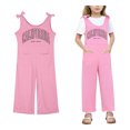 thumbnail image 1 of Girls Jumpsuits Overalls Pink Loose Rompers Summer Clothes for Girls Cute Clothes for Girls 7-8 Years Girls Fashion, 1 of 5