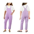 thumbnail image 1 of Girls Jumpsuits Overalls Purple Rompers with Pockets Cute Summer Clothes Girls Clothing Size 2-3 Years Girls Fashion, 1 of 5