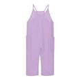thumbnail image 1 of Girls Jumpsuits Overalls Summer Clothes For Girls with Pockets Adjustable Long Pants Preppy Clothes 4-5 Years, 1 of 4