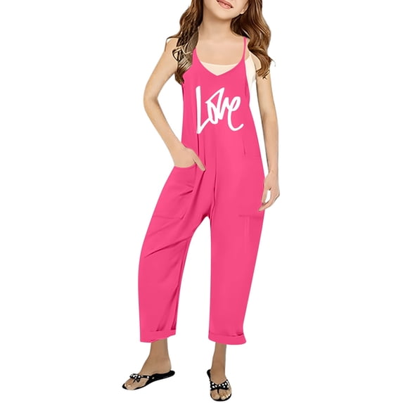 Girls Jumpsuits Overalls Summer Clothes for Girls with Pockets Cute Teen Clothes 5-6 Years Girls Fashion