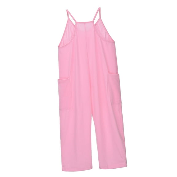 Girls Jumpsuits Overalls Summer Outfits For Girls Loose Rompers Adjustable Leg Girls Clothing Size 6-7 Years