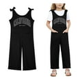 thumbnail image 1 of Girls' Jumpsuits Rompers Black with Pockets Girls Summer Clothes Girls Outfits Size 9-10 Years Girls Fashion, 1 of 5