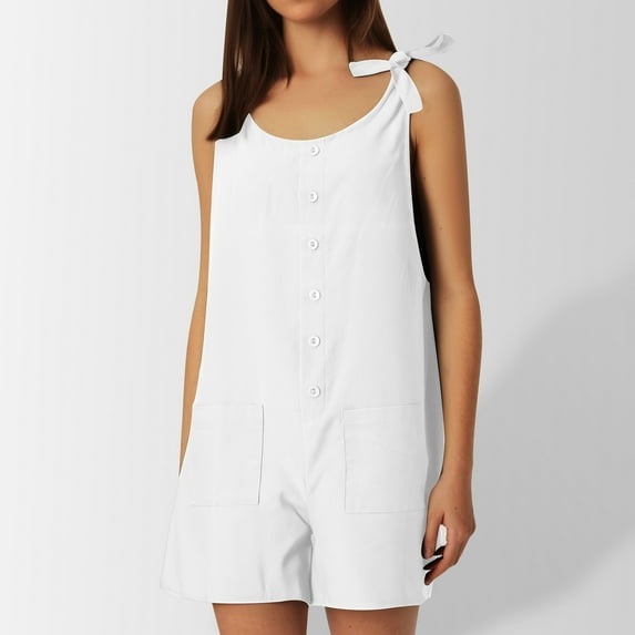 Girls' Jumpsuits Rompers Girls Summer Outfits Rompers With Pockets Adjustable Wide Leg Jumpsuit Cute Outfits For Girls